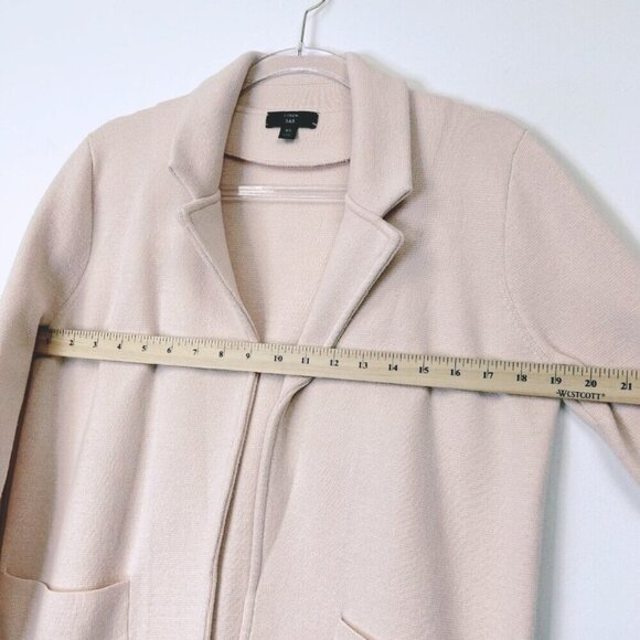 J Crew Sweater Knit Blazer Jacket Women’s Size XS Light Pink Open Front - Picture 6 of 9